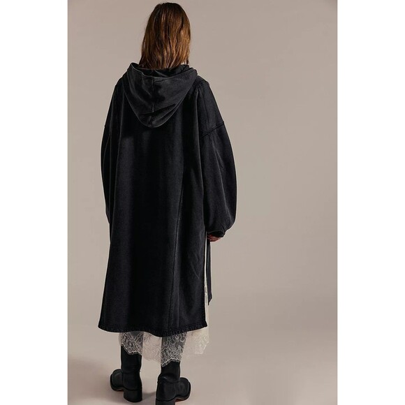 Free People We The Free Maxi Hoodie Sweatshirt Dress Oversized Cotton L 283971 - Picture 3 of 14
